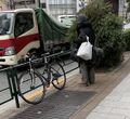 ホームレスに自転車を物色される